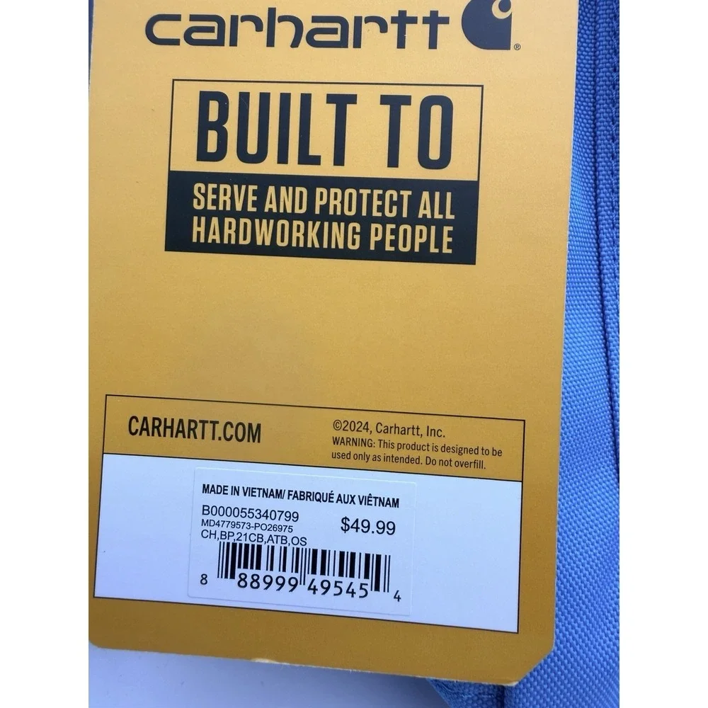 Carhartt 21L Classic Backpack W/ Laptop Sleeve Atomic Blue CB0553 NWT